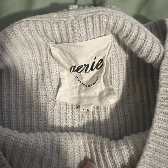 Gray Ribbed Knit Sweater - Picture 3 of 3